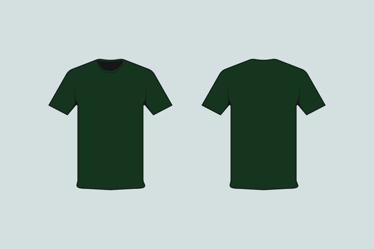 Forest Green T Shirt Design Template. Clothing And Fashion Template
