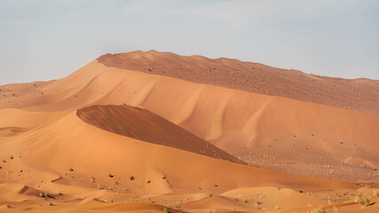 Fototapeta na wymiar two great sand dune in lut desert