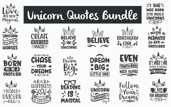 Unicorn Quotes SVG Designs Bundle. Unicorn caption SVG cut files bundle, Unicorn shirt designs bundle, Quote about Unicorn, Heraldry quote cut files, Heraldry eps files, Heraldry quotes, Unicorn quote