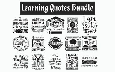 Funny Learning Quotes SVG Designs Bundle. Funny Learning quotes SVG cut files bundle, Learning quotes t shirt designs bundle, Quotes about Learning, Funny Learning quotes cut files, Funny Learning