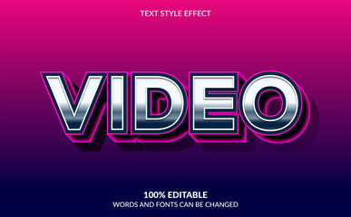 Editable text effect Video text style