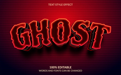 Editable text effect Ghost text style