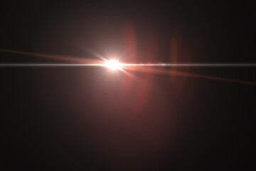 lens flare effect on black blackground