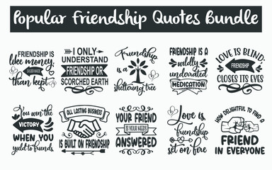 
Friendship day Quotes SVG Designs Bundle. Funny friendship quotes SVG cut files bundle, meaningful friendship quotes t shirt designs bundle, Quotes about best friend, friendship caption quotes