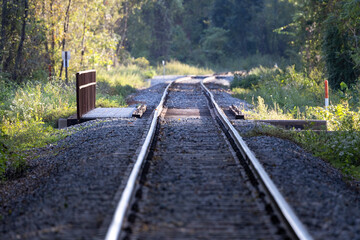 Railway tracks in the countryside