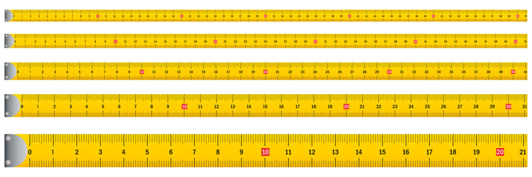 Measuring tape set. Roulette icon. Meter isolated. Repair concept. Vector illustration. Stock image.