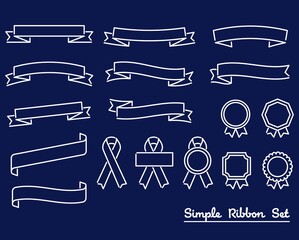 シンプルでかわいい水引のフレームベクターイラスト素材 枠 リボン 文字なし モノクロ Bow Wall Mural B ニワトコ