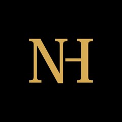 NH Letter Logo Design. Creative Modern Alphabet letters monogram icon