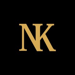 NK Letter Logo Design. Creative Modern Alphabet letters monogram icon