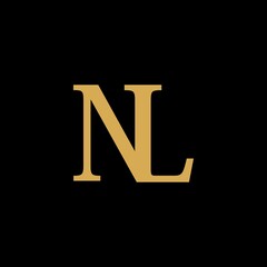 NL Letter Logo Design. Creative Modern Alphabet letters monogram icon
