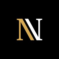 NV Letter Logo Design. Creative Modern Alphabet letters monogram icon