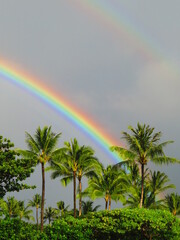 Beautiful sunset in Hawaii by ocean