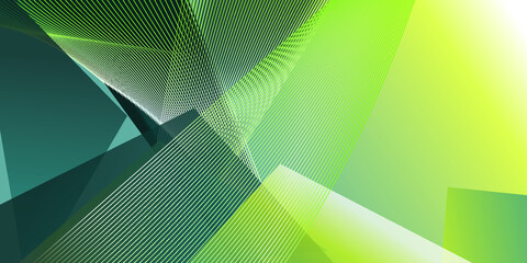 Abstract Green Background With Triangles