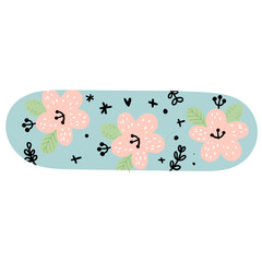 flower on blue washi tape