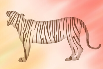 寅　年賀状　虎柄　背景