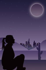 La chica en el desierto urbano