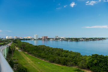 ocean and the coast of the Gulf of Mexico. Hotels, restaurants and resorts