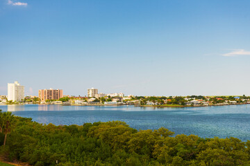 Obraz premium ocean and the coast of the Gulf of Mexico. Hotels, restaurants and resorts