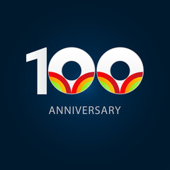 100 Years Anniversary Celebration Vector Template Design Illustration