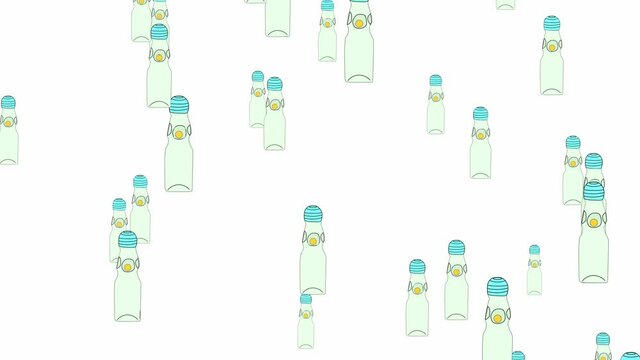 流れるたくさんのラムネ