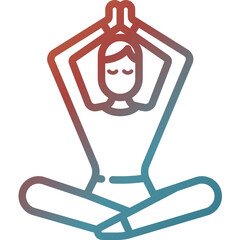 yoga gradient icon