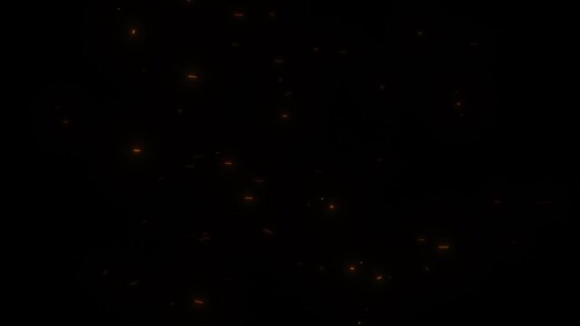 This stock motion graphics shows the movement of magical golden particles on a black background. This background will be a decoration for your projects related to the holiday and magic.