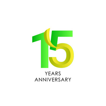 15 Years Anniversary Celebration Vector Template Design Illustration