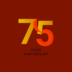 75 Years Anniversary Celebration Vector Template Design Illustration