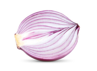 onion slices isolated on white