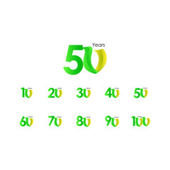 50 Years Anniversary Celebration Vector Template Design Illustration