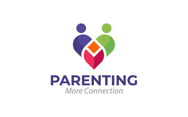 Illustration vector graphic of Healthy parenting Connecting logo design template