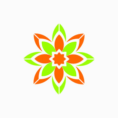 Flower community logo vector image