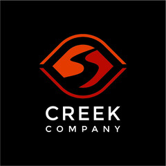 Creek Eyes logo vector image