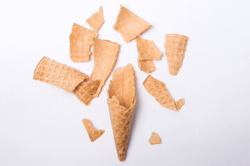 Crunchy ice cream cone