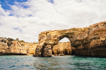 Fototapeta na wymiar a stone cave in the sea