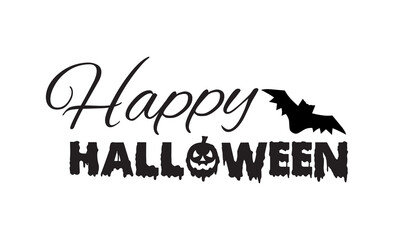 Happy Halloween pumpkin face banner design vector template