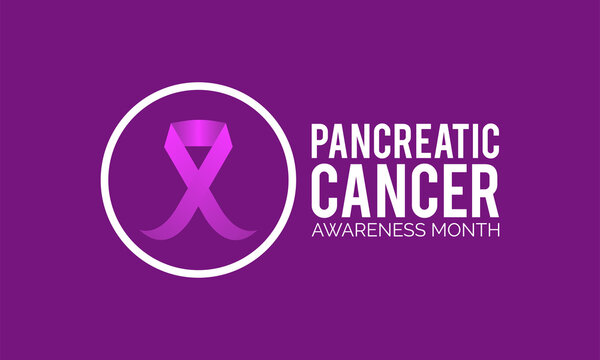 World pancreatic cancer awareness month banner design in white background. Vector template