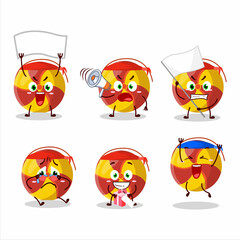 Mascot design style of ground spinners fireworks character as an attractive supporter