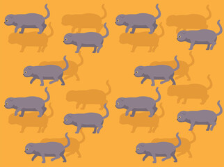 Cat Cartoon Character Scottish Fold Seamless Wallpaper Background