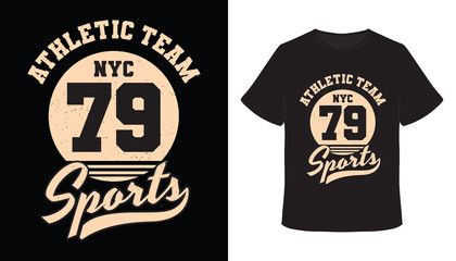 Athletic team seventy nine typography t-shirt design