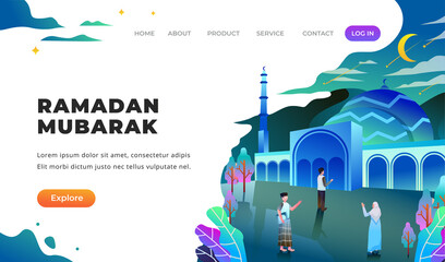 Ramadan Mubarak - Vector Landing Page