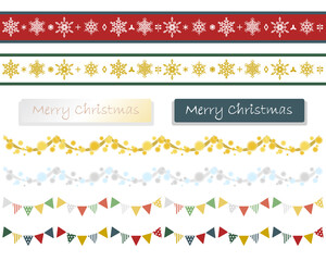 おしゃれなクリスマスのラインセット