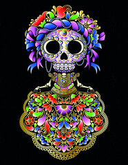 mexican skull doll