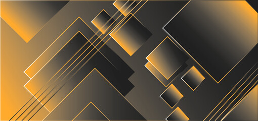 Abstract Gold Background With Squares