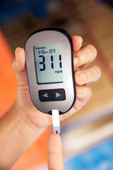 measuring glucose blood test
