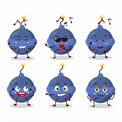 An image of smoke bomb firework dancer cartoon character enjoying the music