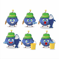 A fisherman smoke bomb firework cartoon picture catch a big fish