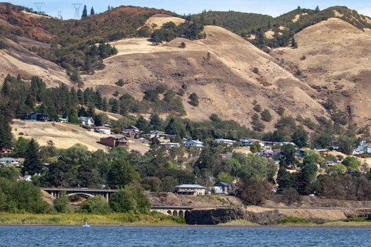 Town of Lyle Washington from Columbia River