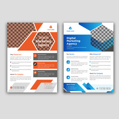 Digital marketing agency flyer template