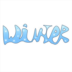 the word Winter as lettering 